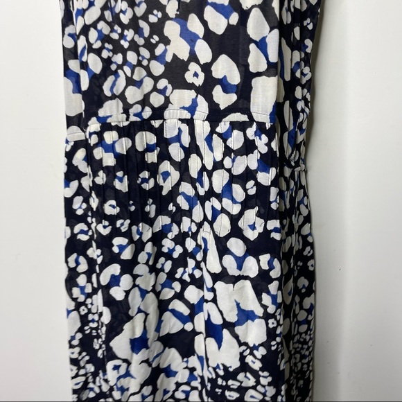 Sea New York maxi sleeveless dress in blue black white leopard print size 8 - Picture 5 of 9